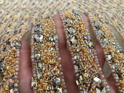 Magic desert- beads, stones, and crystals -Handmade beaded Mesh