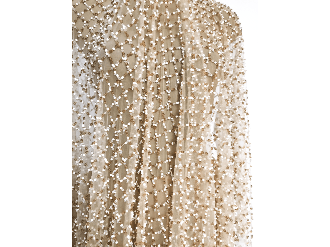 cuentas en forma de diamante | forma de vestido | Glam House Fabrics