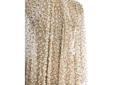 diamond shape beads | dress form | Glam House Fabrics