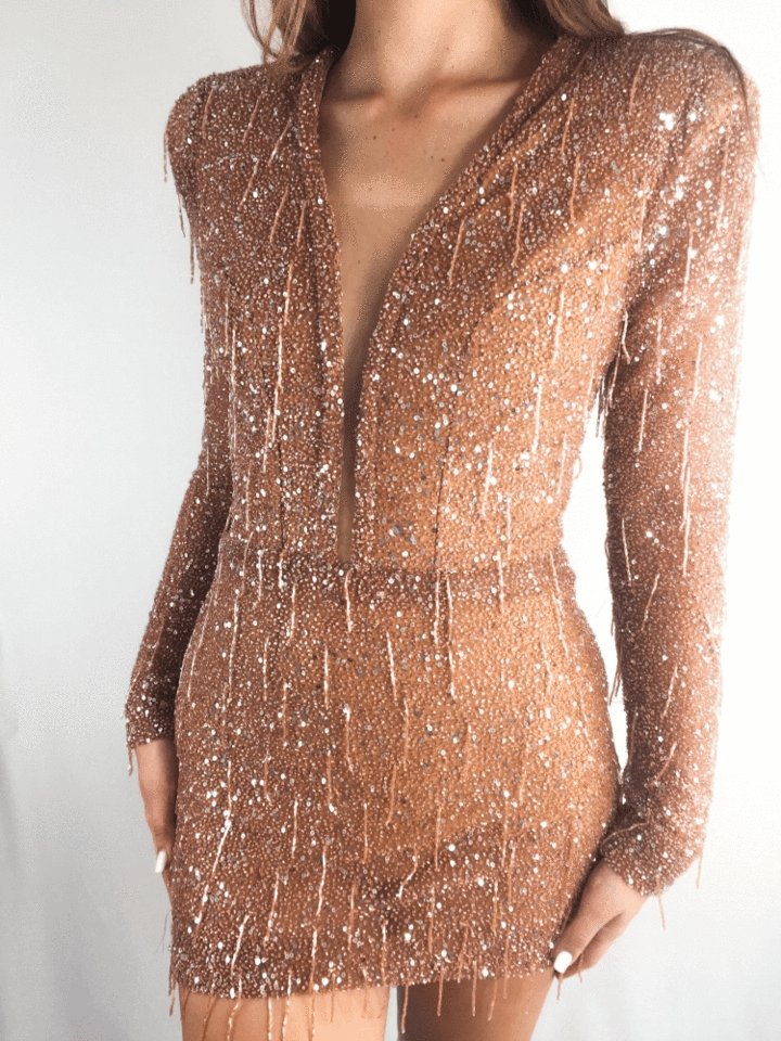 Beaded fringes Shimmer Dream Dress- Digital Sewing Pattern