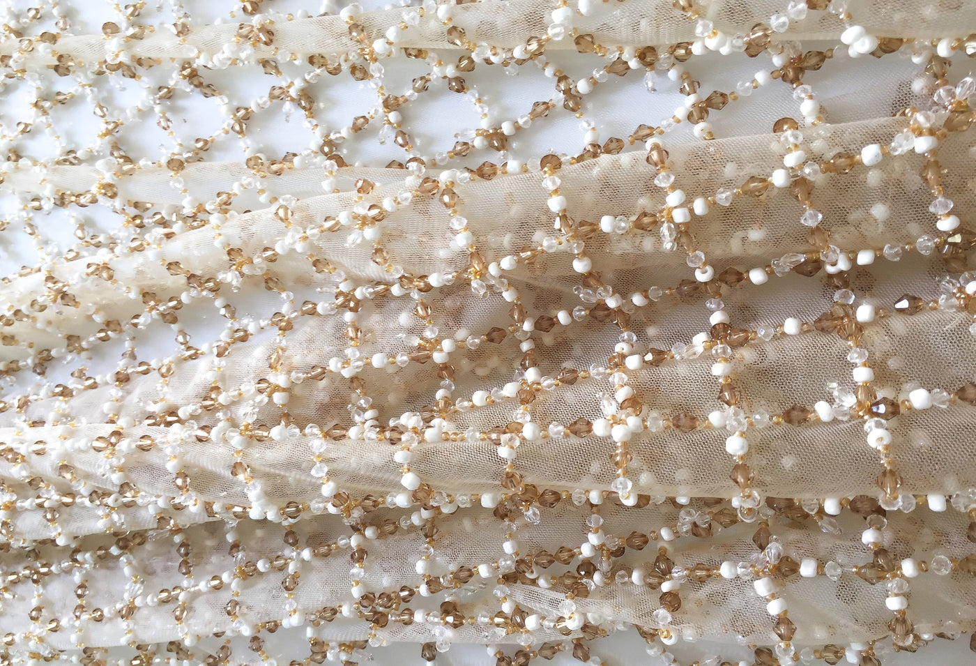 Land drop beads lace haute couture | Glam House Fabrics