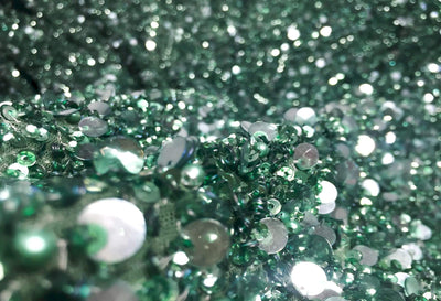 Cuentas y perlas verdes mágicas Encaje hecho a mano