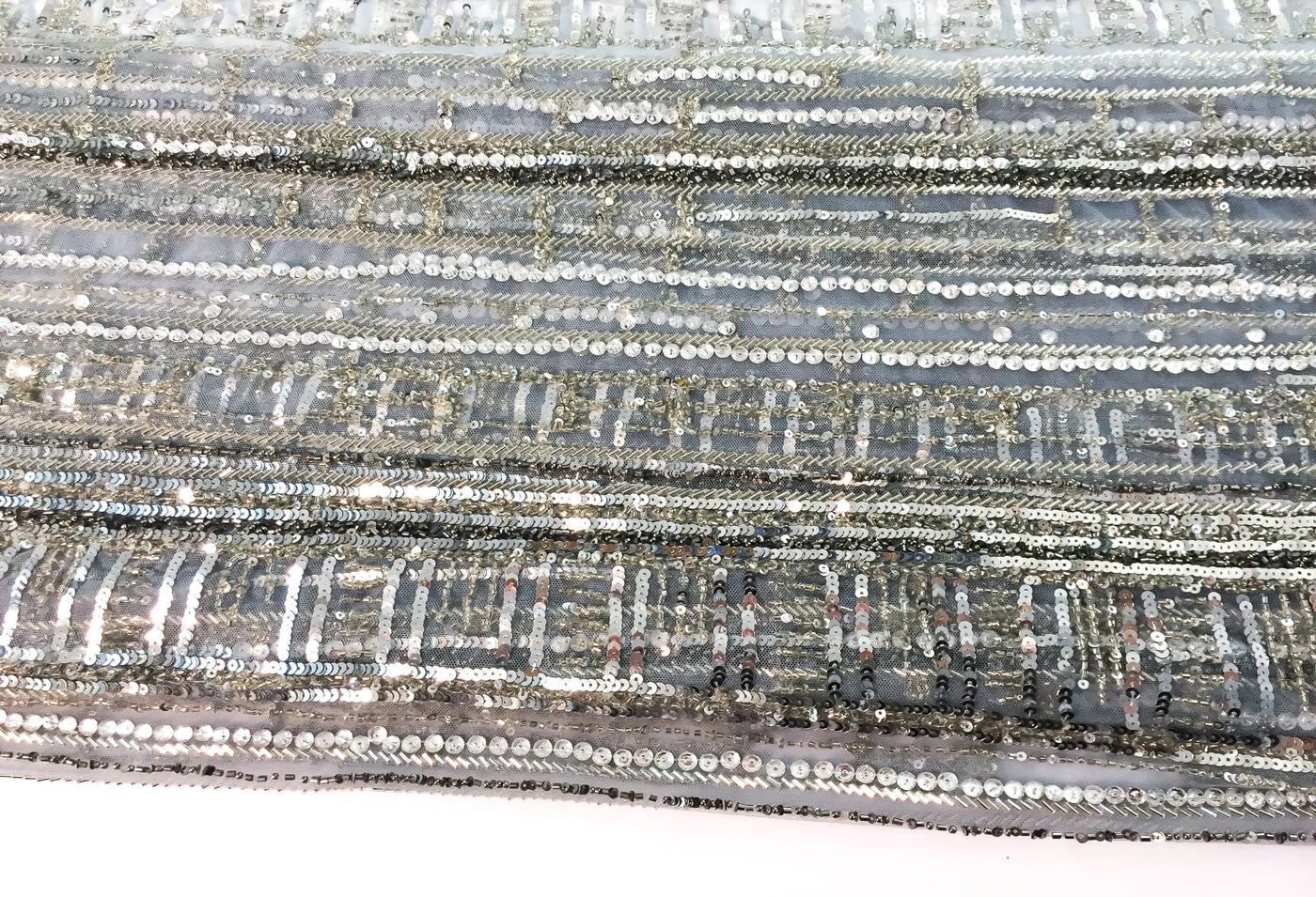 silver handmade lace | Glam House Fabrics